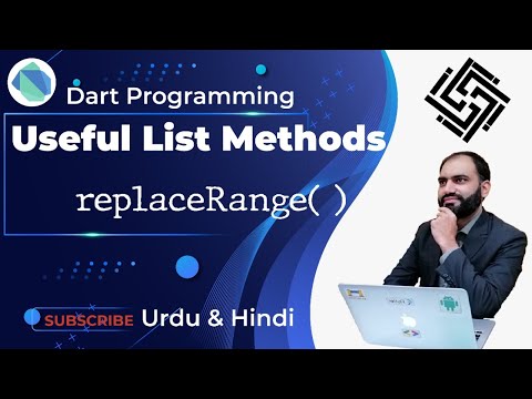 42. Dart Programming Language | replaceRange list method in Dart | Helpful List Methods in Dart