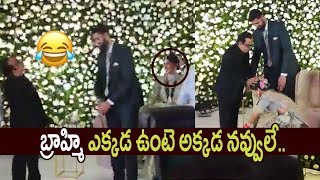 Brahmanandam Ultimate Fun With Jayasudha Son Nihar Reception - Telugu Tonic