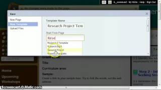 Wikispaces Create a Template