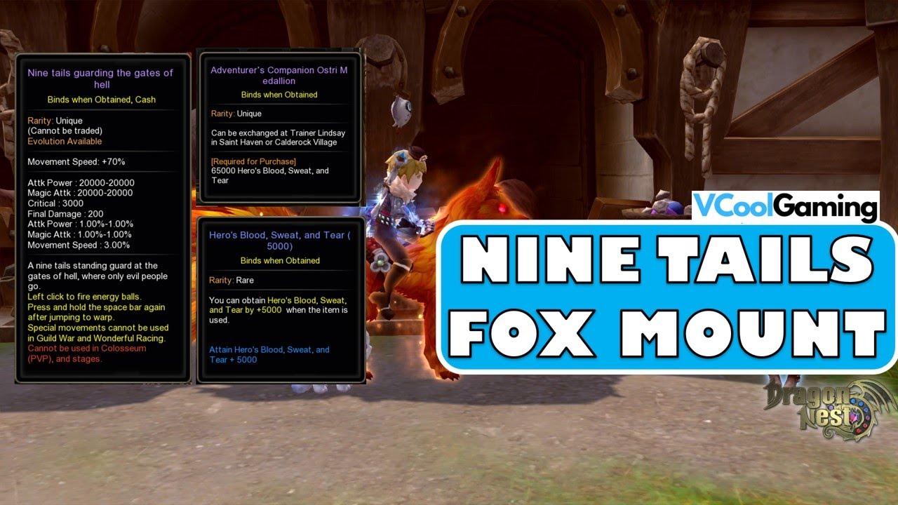 How to Get Free Nine Tails Fox Mount - Dragon Nest SEA