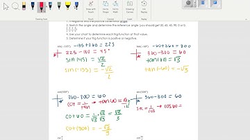 Unit 7 Day 5 Video  Evaluating Trig Functions at Any Angle Pt  2
