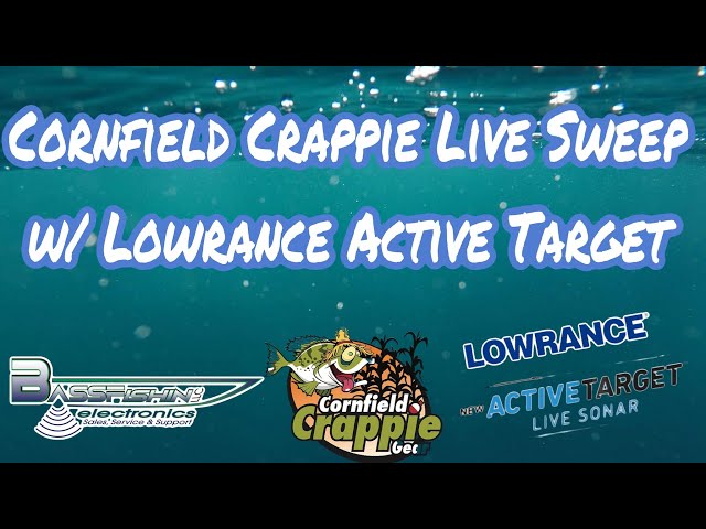 Lowrance Active Target on Cornfield Crappie Live Sweep Motorized Pole Mount  