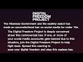 An alert from the Digital Freedom Project