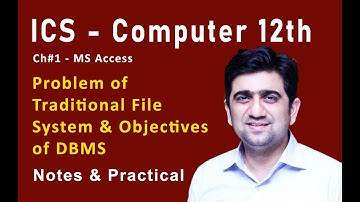 ICS - Computer 12th - Ch#1 - MS Access | Problem of Traditional File System & Objectives of  DBMS