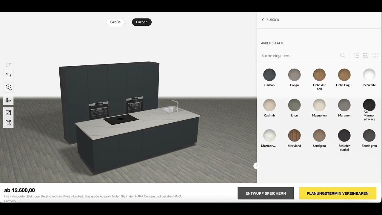 Roomle 3D & AR Configurator Reference: HAKA Kitchen Configurator & Lead ...