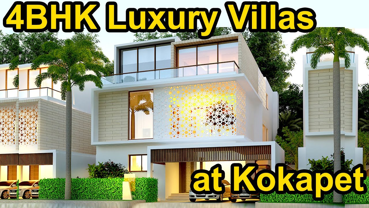 4BHK luxury Villa at kokapet 508 Square yards 5895 Square Feets Lake view villas