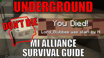 Minecraft MI ALLIANCE SURVIVAL GUIDE - UNDERGROUND COLONIES (AI BUILDING)
