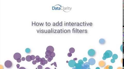 How to add interactive visualization filters