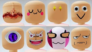 GET ALL 11 FREE CUTE FACES & PIXEL HEADS NOW 🥰🤗 ROBLOX 