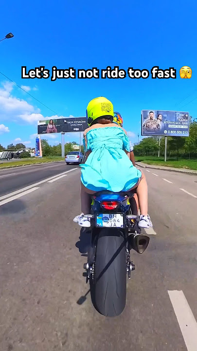 What do GIRLS expect when they get on a motorcycle in a DRESS? 😂 #moto #bikelife #reaction