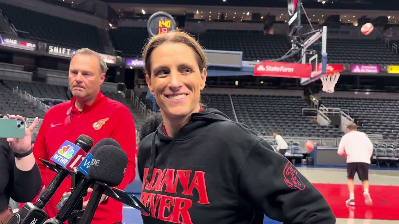 Indiana Fever coach Steph White speaks to media post practice - on Bree Hall, Caitlin Clark, more