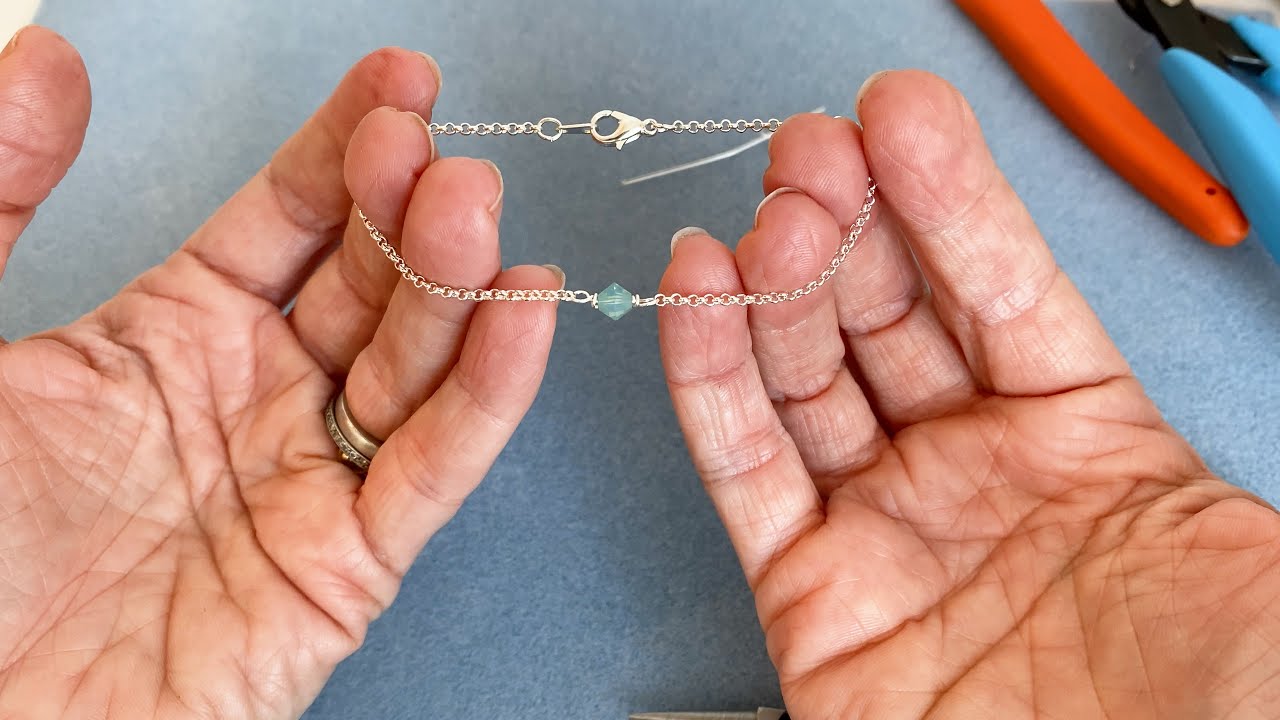How to Turn a Finished Chain Necklace into a Delicate Bracelet with Crystal  Focal 