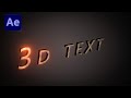 How to create 3d text tutorial in After Effect - AE 2023