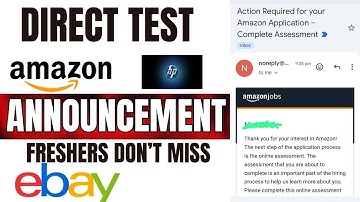 Finally Amazon Direct Test Recruitment Drive Announced  HP, Ebay, Payoneer Jobs  High Salary