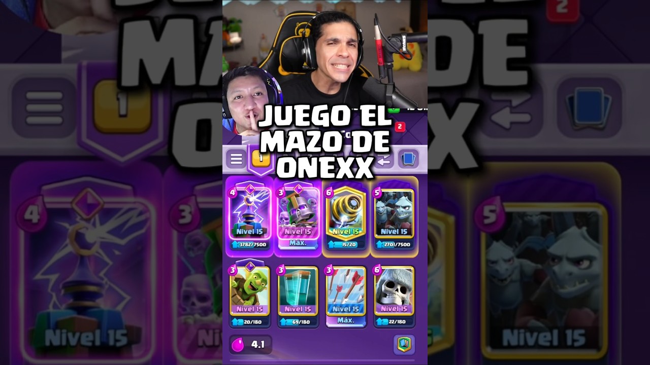 JUGANDO con el MAZO de ONEXX!! 😎 #clashroyale #shorts
