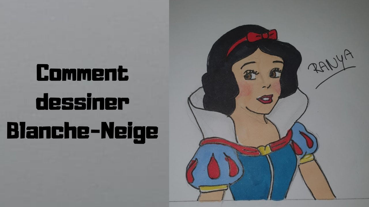 Tuto - Comment dessiner Blanche Neige - YouTube