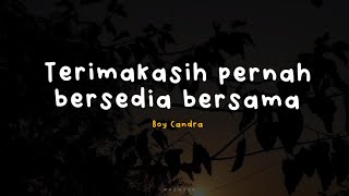 Musikalisasi Nisa : Terimakasih pernah bersedia bersama - Boy Candra