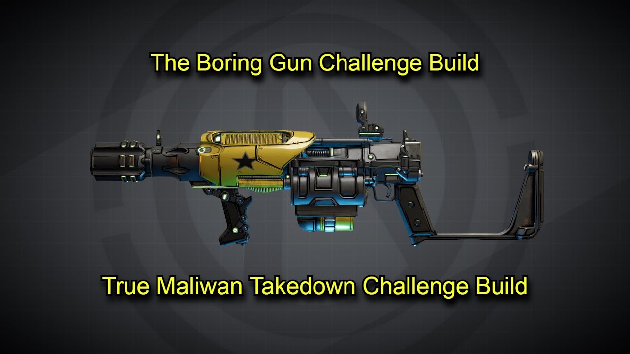 The Boring Gun Zane Maliwan Takedown Challenge Build