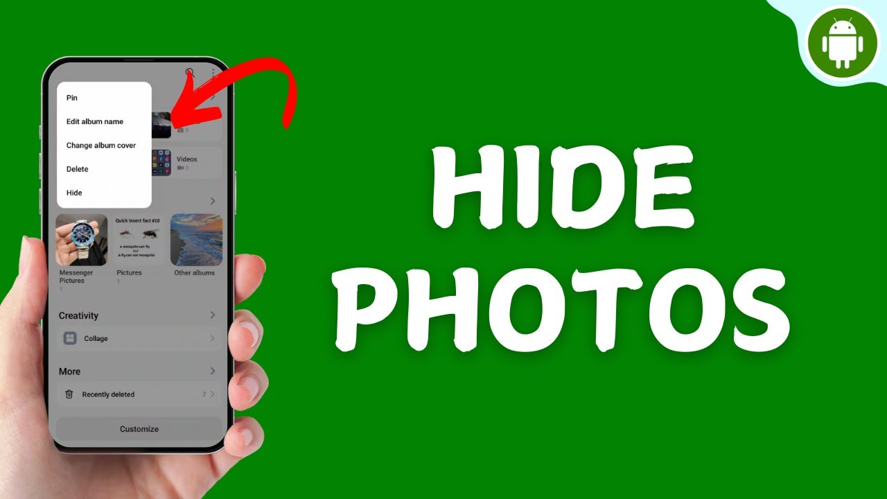 How to Hide and Unhide Photos on Android Phone - YouTube