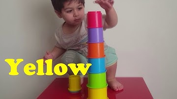 Learning Colors with Toy Stacking Cups for Babies and Toddlers