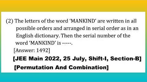 The letters of the word 