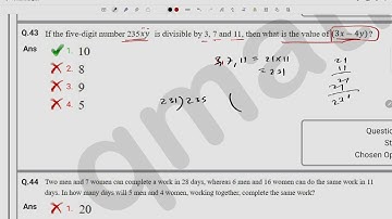 If the five-digit number 235xy is divisible by 3, 7 and 11, then what is the value of (3x-4y)?