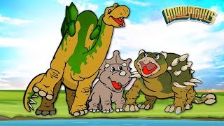 Video thumbnail of "Dinosaurios Bebiendo Del Rio - Canciones de Dinosaurios de Dinostory por Howdytoons S1E5"