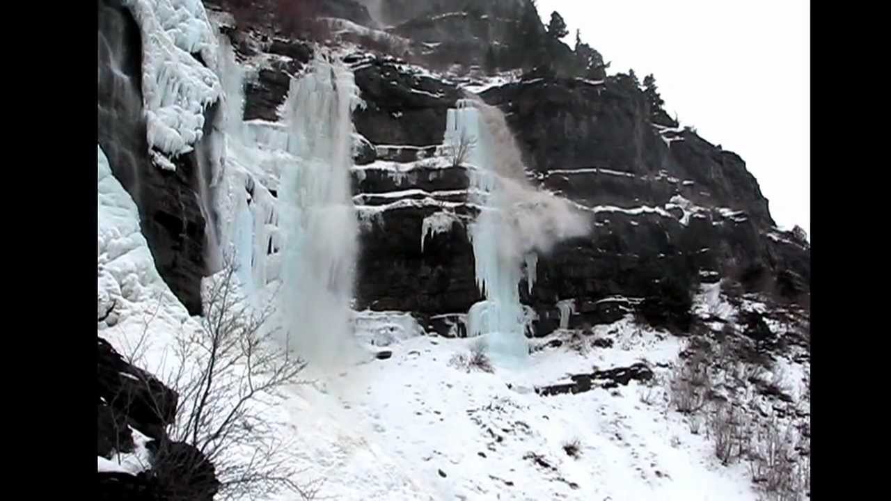 Avalanche at Bridal Veil Falls Provo, Utah (stabilized) YouTube