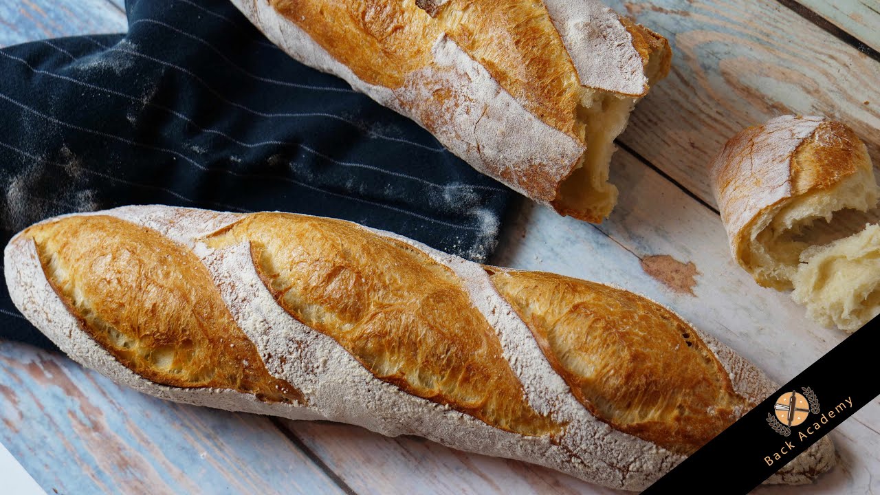 No knead Baguette selber backen und formen  - Brote ohne kneten - Back Academy neuer Kurs
