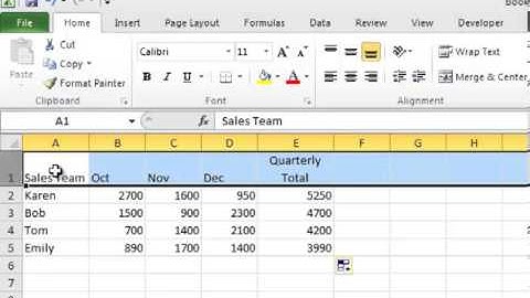 Excel 2010 Class Week 1: Part 3 of 3 (Create a basic spreadsheet)