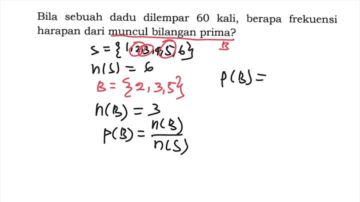 Jika sebuah dadu dilemparkan 360 kali frekuensi harapan munculnya angka-angka genap adalah