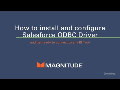 How to install Salesforce ODBC driver and connect to any BI or ODBC application