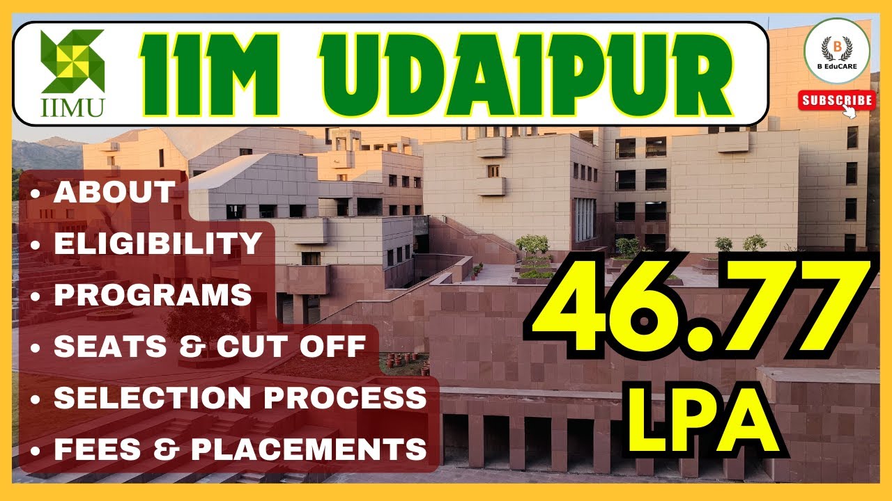 All About IIM Udaipur Eligibility, Programs, Seats, Cut Off