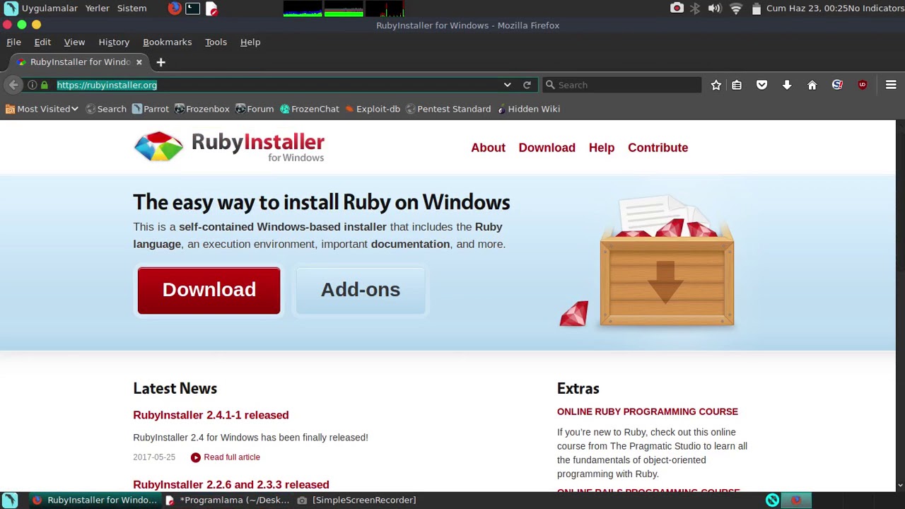 Bölüm  1 Ruby Eğitimi   Ruby Ortamının Kurulması   2017