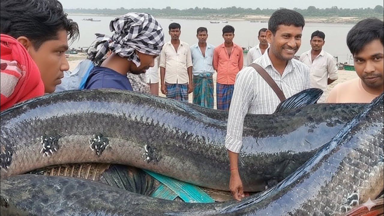 Удивительное видео разделки змееголовки в Бангладеш 🦈🔪 