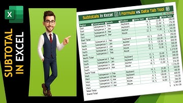 Subtotal Utama di Excel🎯Rumus vs. Alat Tab Data #excel #subtotal
