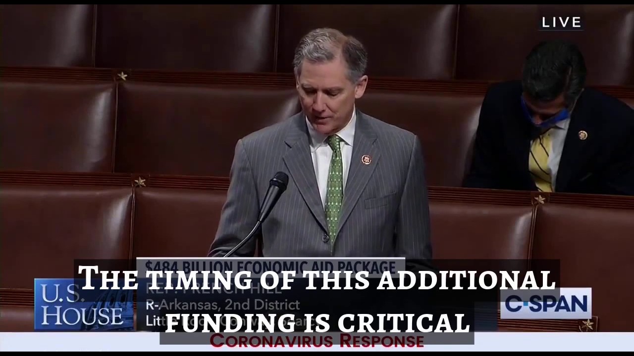 Rep. French Hill Speaks on House Floor in Support of Arkansas Families, Businesses YouTube