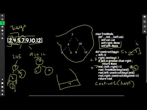 Construct a List to a Binary Search Tree | #Python