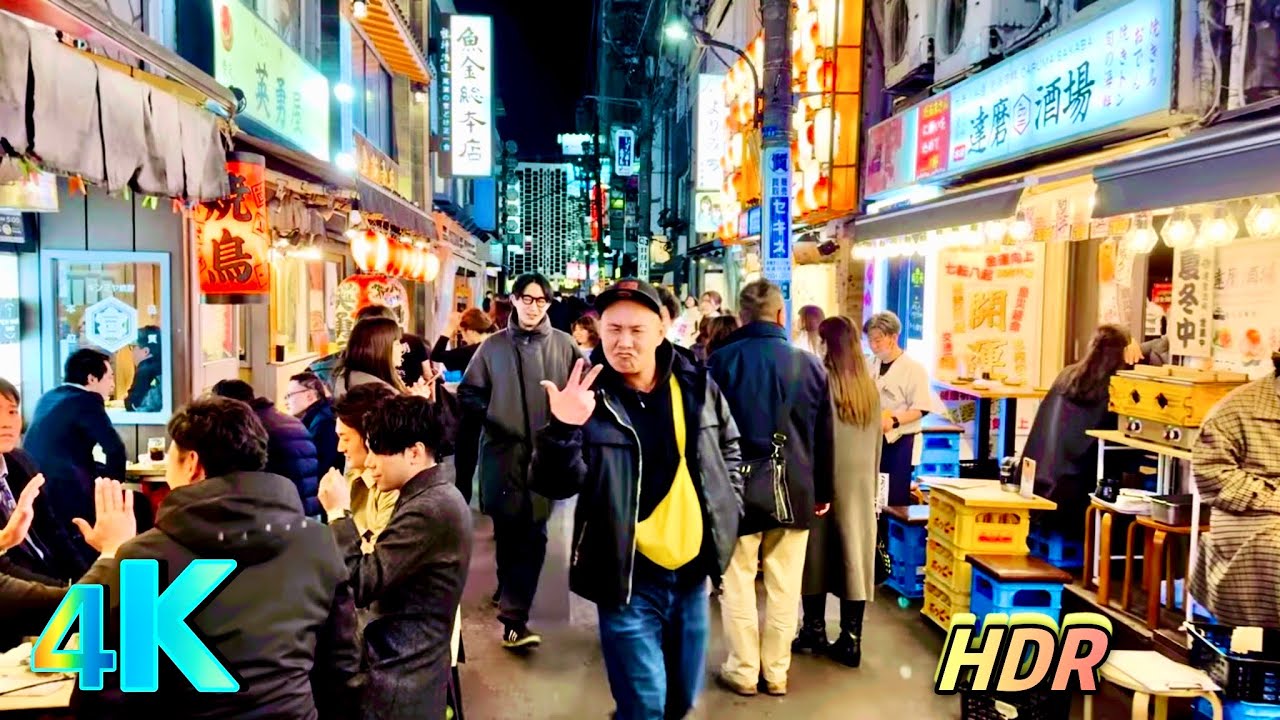 [4K] Tokyo Walk ~ Friday Night in Tokyo, Minato Ku City🍻 