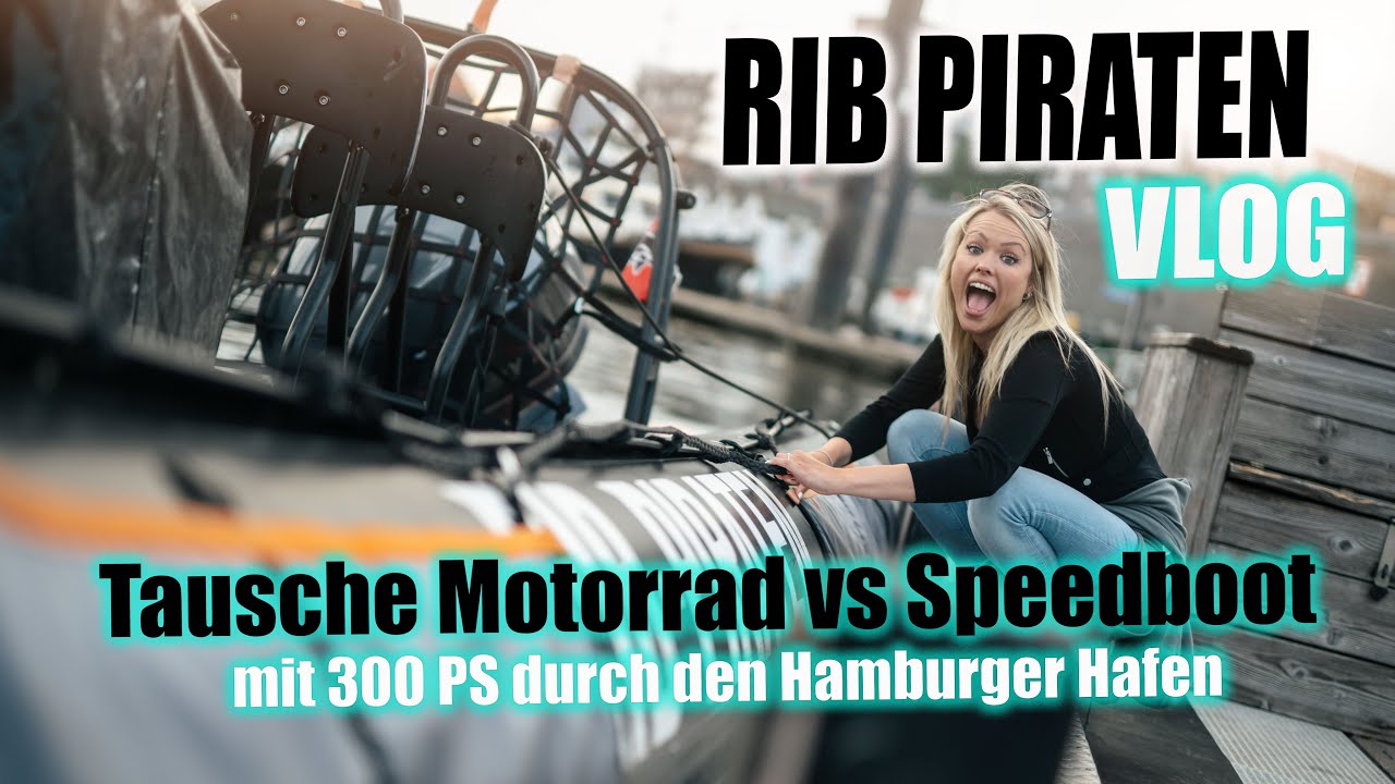 Tausche Motorrad vs Speedboot - mit den RIB Piraten durch den Hamburger Hafen! Vlog