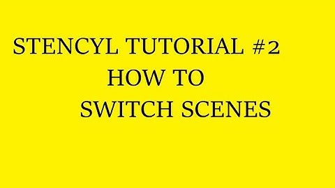 Stencyl tutorial #2 - How to switch scenes