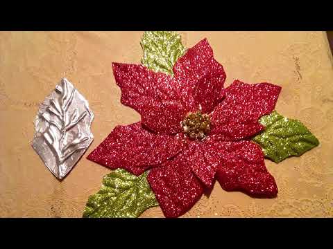 DIY/ COMO HACER MOLDE DE PETALOS PARA NOCHEBUENA DE FOMI