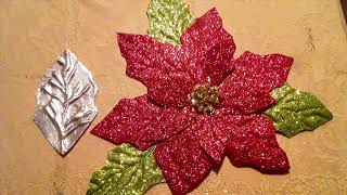 DIY/ COMO HACER MOLDE DE PETALOS PARA NOCHEBUENA DE FOMI