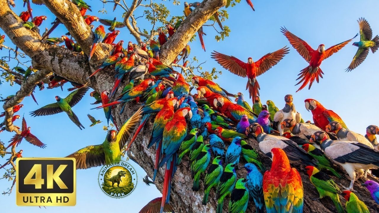 Relaxing Walk in the Amazon: Dawn River Calm — Kingfishers & Soft Ripples ASMR