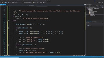 C++ programming Solve   quadratic equation  give a, b, c, find 2 roots, 1 root and real imaginary