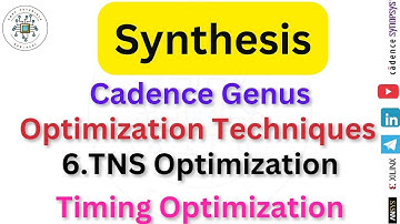 6. TNS-optimalisatie in Cadence Genus || Synthese || Optimalisatietechnieken