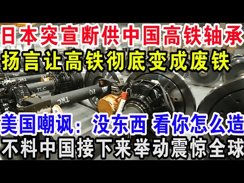 日本突宣断供中国高铁轴承，扬言让高铁彻底变成废铁，美国嘲讽：没东西看你怎么造，不料中国接下来举动震惊全球