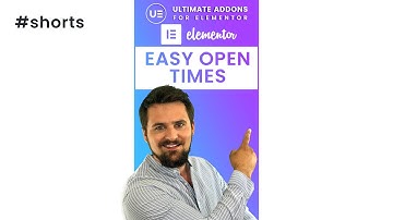 Easy Opening Hours UA Elementor #shorts