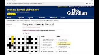 Guardian Everyman Crossword (No. 4,046)