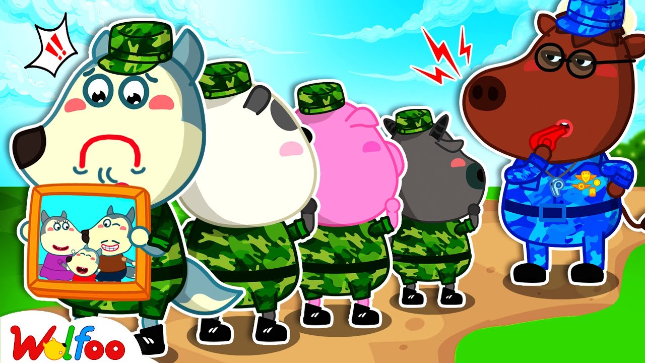 NEW: BABY Soldiers Misses Mom & Dad | Cartoons For Kids | Wolfoo Family